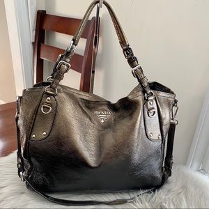 Beautiful Prada Ombré Patent Leather Tote
